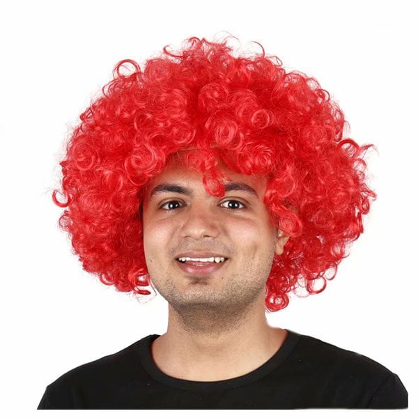 Afro Wig Curly Head Wig Afro Wig E Curls Xxl Men Women Carnival Mardi Gras Curly Wig Red