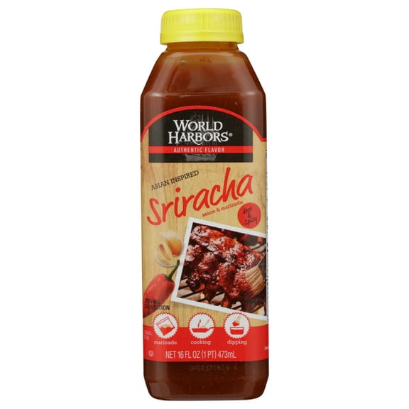 (6 Pack)World Harbor Asian Inspired Sriracha Marinade And Sauce, 16 Fl Oz.