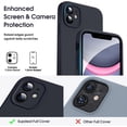 thumbnail image 2 of Liquid Silicone Case for iPhone 11, [Flat Edge Design] [Camera Protection] [Anti Fingerprint] 4 Layers Protect Scratch Proof Anti Drop Microfiber Phone Cover, 6.1", Black, 2 of 7