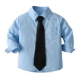 thumbnail image 4 of Girls Button Down Shirts Graduation Shirts Blue Uniform Shirts for Boys School Shirts for Boys Boys Girls Fashion, 4 of 5