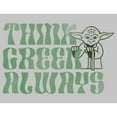thumbnail image 2 of Junior's Star Wars Yoda St. Patrick's Day Think Green Always Graphic Tee Athletic Heather Medium, 2 of 3