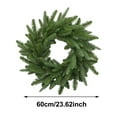 thumbnail image 3 of Real Touch Christmas Wreath 23.6 Inch, Artificial Cedar Pine Wreath for Front Door, Indoor Outdoor Winter Holiday Home Decor, 3 of 5