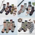 thumbnail image 2 of Winter Thick Warm Stripe Wool Socks Casual Sock Business Socks, 2 of 11