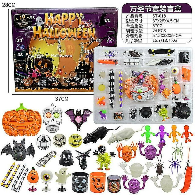 Halloween Xmas Christmas Gifts Decoration Decompression Toy Set Pumpkin Countdown Calendar Blind Box