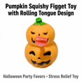 thumbnail image 2 of Pumpkin Squishy Squeeze Toy with Rolling Tongue Design, Single Piece, Orange and Green, for Halloween Party Favors, Relaxation Toy, 2 of 3