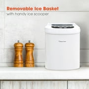 Magic Chef 27 lb. Capacity Portable Countertop Ice Maker, White and Makes Bullet Ice