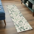 thumbnail image 3 of Sage Green Botanical 2'x6' Runner Rugs for Hallway Kitchen Bedside Non Slip, Rustic Country Spring Floral Summer Leaf Entryway Rug Runners with Rubber Backing, Long Carpet Runner for Laundry Room, 3 of 8