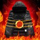 thumbnail image 4 of Ceisia Men's Thickened Solid Color Detachable Cap Gift Zipper Cardigan Hooded Zipper Pocket Winter Warm Jacket Coat Long Sleeve Parkas Features:, 4 of 8