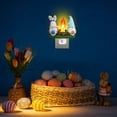 thumbnail image 6 of AURIGATE Easter Bunny & Gnome Resin Night Light, US Plug Easter Egg Night Light with Fire Flame Design, Spring Easter Home Decor for Bedroom, Bathroom & Hallway, 6 of 6