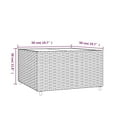 thumbnail image 4 of vidaXL Square Garden Coffee Table Black 50x50x30 cm Poly Rattan, 4 of 4