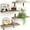 Rustic Brown, variant on TABGIME Set of 4 Kitchen Wall Shelf Rustic Wood Floating Shelves for Living Room Bathroom Bedroom, 16 inch Black
