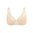 thumbnail image 4 of YANDW Minimizer Sheer Mesh Bras for Women Underwire Plunge Lifting Plus Size Bra, Beige 34D, 4 of 7