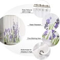 thumbnail image 5 of Lavender Flower Shower Curtain - Waterproof Fabric, Purple Washable Curtain Sets with Hooks, 36 x 72 Inch, Ideal for Romantic and Relaxing Bath Decor, Adds a Touch of Calm, 5 of 6