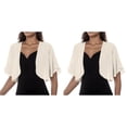 thumbnail image 1 of (2-Pack) Rinsvye Women Fashion Solid Mesh Long Sleeve Loose Cardigan Irregular Short Sleeve Loose Light Cardigans for Women Summer Cardigan Beach Holiday Tops, 1 of 6