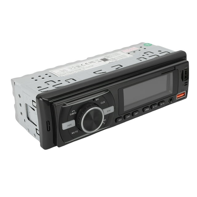 Car Audio Player, Remote or APP Control Single DIN Car Radio 60Wx4 High Power LCD Display 7 Colors RGB Light for Travel Driving