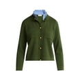 thumbnail image 6 of Free Assembly Women's and Women's Plus Ruffle Neck Chest Pocket Cardigan, Sizes XS-4X, 6 of 6