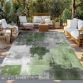 thumbnail image 2 of Sage Green Grey Outdoor Rug 5x8 Ft - Reversible Patio Rug Outdoor Camping Rugs, Modern Oil Painted Abstract Art Aesthetics Indoor Outdoor Area Rugs, Non-Slip Outdoor Carpet Runner for Deck/Porch, 2 of 8