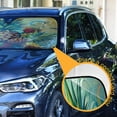 thumbnail image 3 of Universal Fit Accordion Auto Sunshade Windshield Sunshade 53'' x 23.5'' Pineapples and Strawberries, 3 of 8