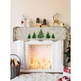 thumbnail image 2 of Green Christmas Tree Mantel Scarf Fireplace Decorations for Living Room, Xmas Botanical Berry Snowflake Fireplace Mantel Scarf Cover Runner for Halloween/Thanksgiving/Christmas Decor 70"x17", 2 of 6