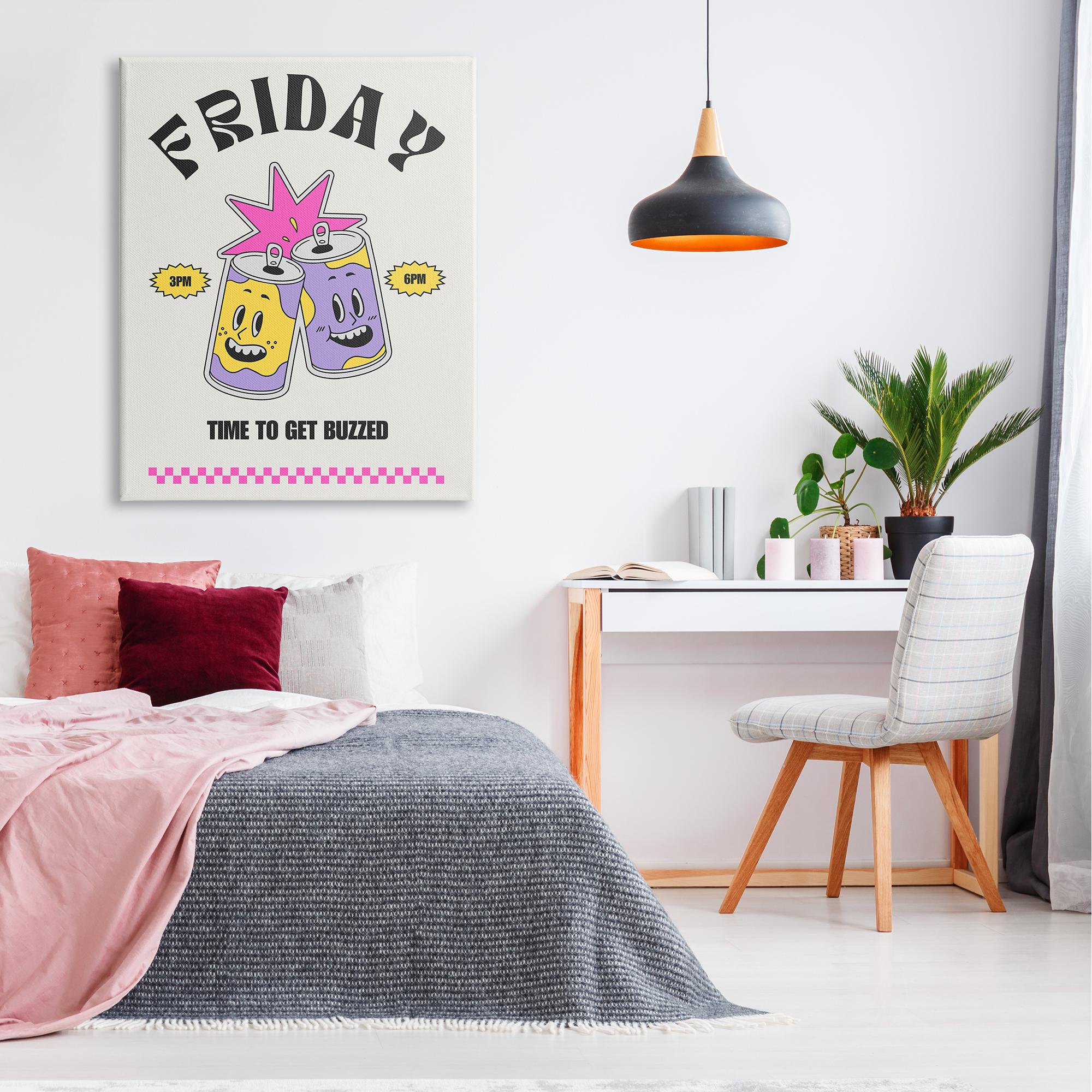 Stupell Industries Friday Vintage Beer Phrase Food & Beverage Painting Gallery Wrapped Canvas Art Print Wall Art, 36 x 48