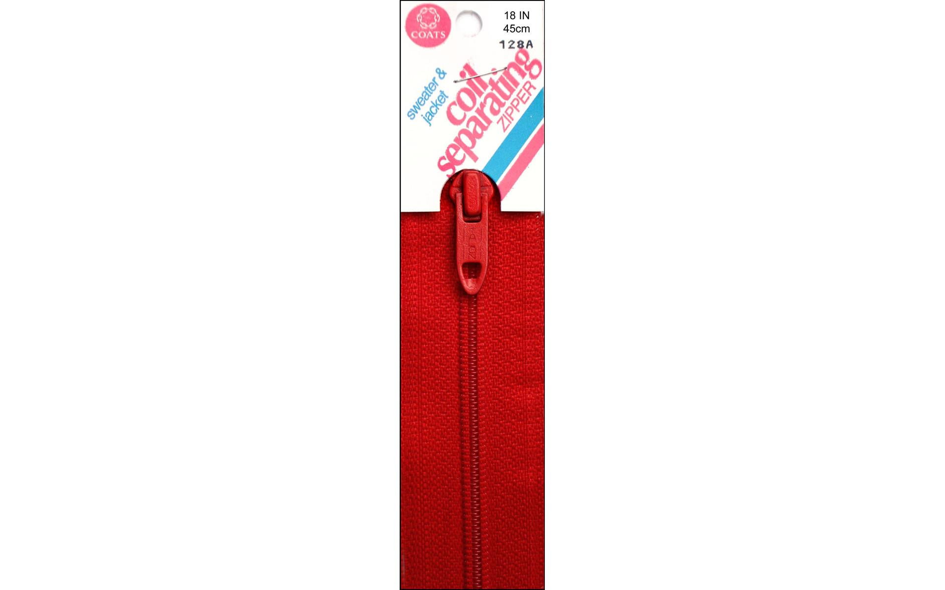Coats Thread & Zippers Coil Separating Zipper, 18Inch, Atom Red Multi