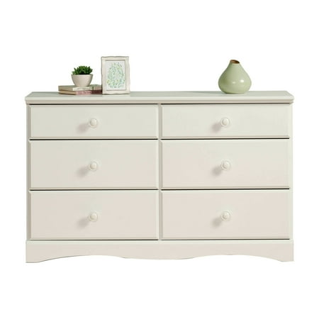 - Sauder Storybook 6-Drawer Dresser, Soft White Finish
