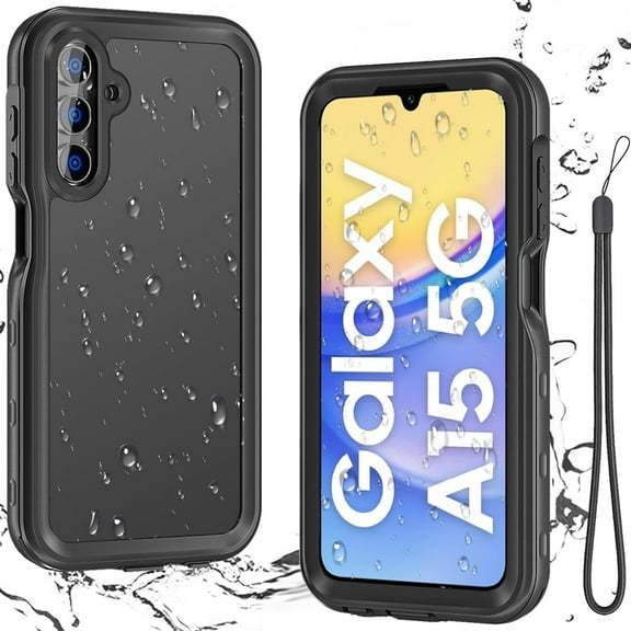 for Samsung Galaxy A15 5G Case Waterproof, [IP68 Underwater] [14FT Military Dropproof] [Built-in Screen Protector] [Dustproof] Rugged Full Body Shockproof Phone Case for Galaxy A15 5G/4G 6.5"