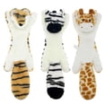 thumbnail image 2 of Coloody Dog Squeaky Toys, No Stuffing Plush Chew Toy for Small Medium Dogs,Cute Animal Tiger Giraffe and Zebra Teething Interactive Gift(17.7"), 2 of 4