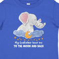 thumbnail image 4 of Inktastic My Godfather Loves me to the Moon and Back Elephant Family Boys or Girls Baby T-Shirt, 4 of 5