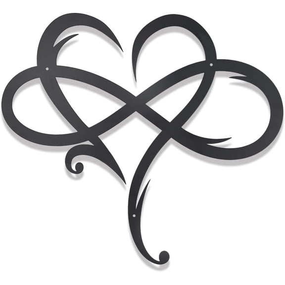 Infinity Heart Metal Wall Decor,Infinity Heart Wall Decor for Room Living,Wedding Decor