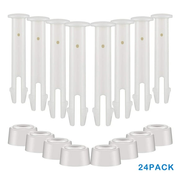 24Pcs Plastic Pool Joint Pins 2.75Inch Extra Rubber Seals Pool Replacement Parts