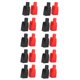 thumbnail image 5 of Juego de 10 cubiertas flexibles para terminales de batería, funda protectora de goma para coche, estilo poste superior, rojo y negro, 5 of 8