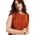 thumbnail image 4 of June & Vie Women's Plus Size Boatneck Plisse Cap-Sleeve Maxi Dress, 4 of 4