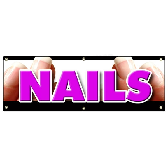 72" NAILS BANNER SIGN nail salon manicure spa signs