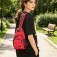 thumbnail image 7 of LEFXSMR Sling Bag for Women & Man, Portable Multi Pocket Storage Bags with Adjustable Strap, Crossbody Bags for Women Men Outdoor Sport, Red, 7 of 7