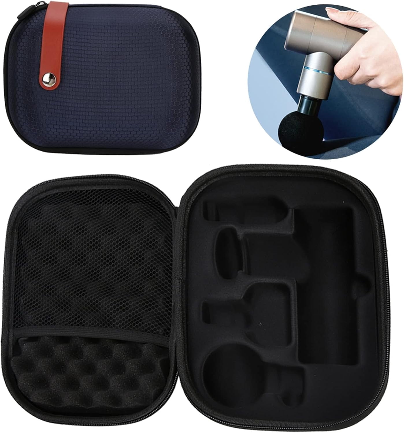 Massage Stick,Massage Gun, Fascia Gun Muscle Massager Storage Bag Portable Massage Device Case Box Body Massage Tool Box Portable (Color : Aluminum Alloy)