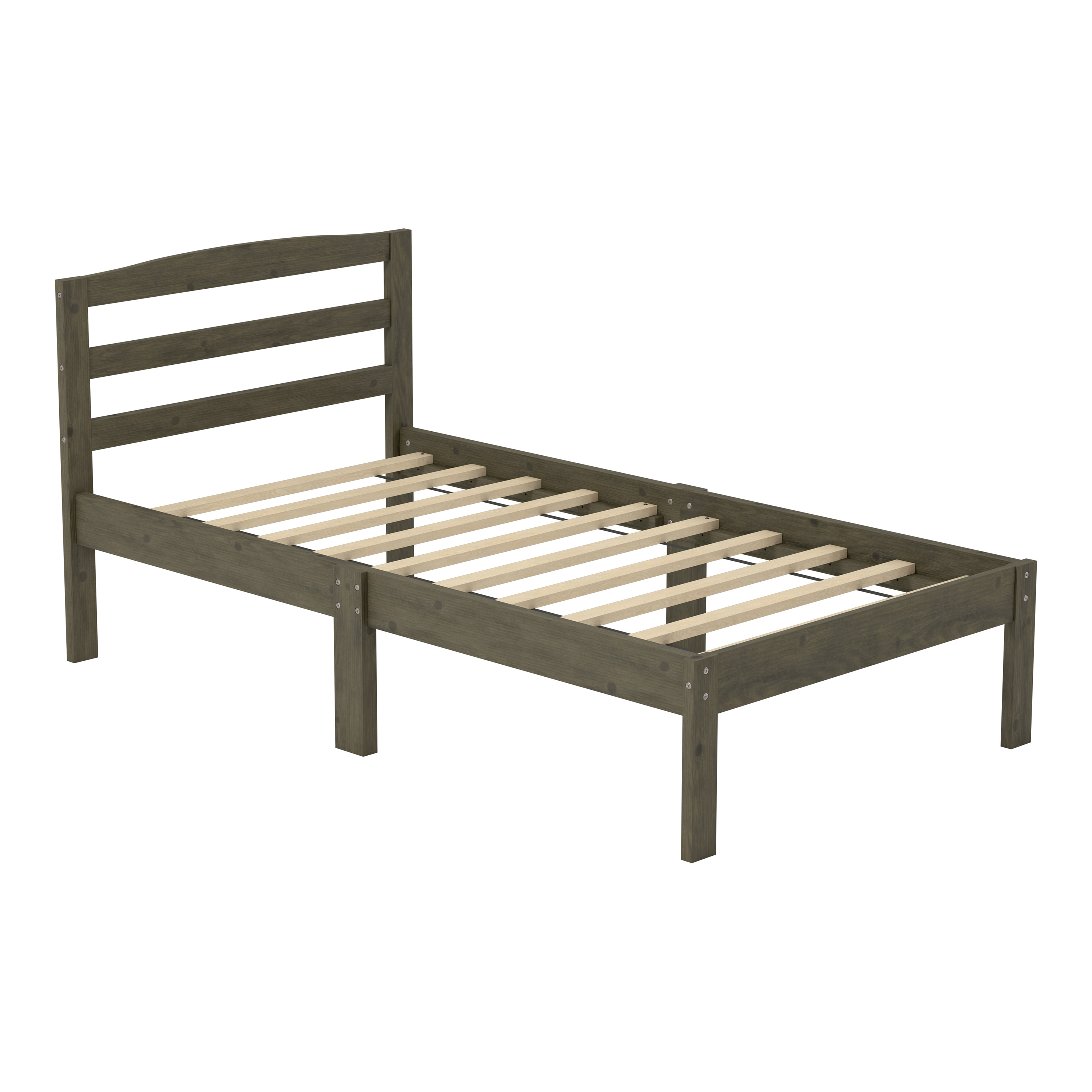 Furniture of America Knott Mattress Ready Wood Brushed Gray Twin Kids Bed