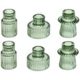 thumbnail image 1 of Portavelas Vixdonos de cristal cónico, color verde (6 unidades), 1 of 7