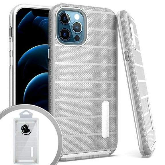 For Iphone 12 Pro Max 6.7 Delux Brushed Case Silver