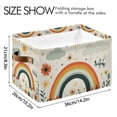 thumbnail image 4 of Yayeee Canvas Storage Basket with Handles for Shelves Fabric Bins Closet Organizer, Cute Rainbow, 4 of 8