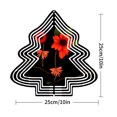 thumbnail image 7 of Stylized Metal Hanging Christmas Tree Wind Spinner - Abstract Zigzag Design with Vibrant Flowers for Garden Decor, 7 of 7