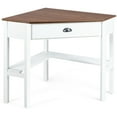 thumbnail image 5 of Patiojoy Corner Computer Desk Table Wood Workstation Natural& White, 5 of 5