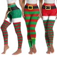 thumbnail image 2 of Leggings navideños para niña, disfraz de elfo para cosplay, impresión 3D, pantalones navideños para mujer, traje para fiesta de carnaval y Halloween, 2 of 5