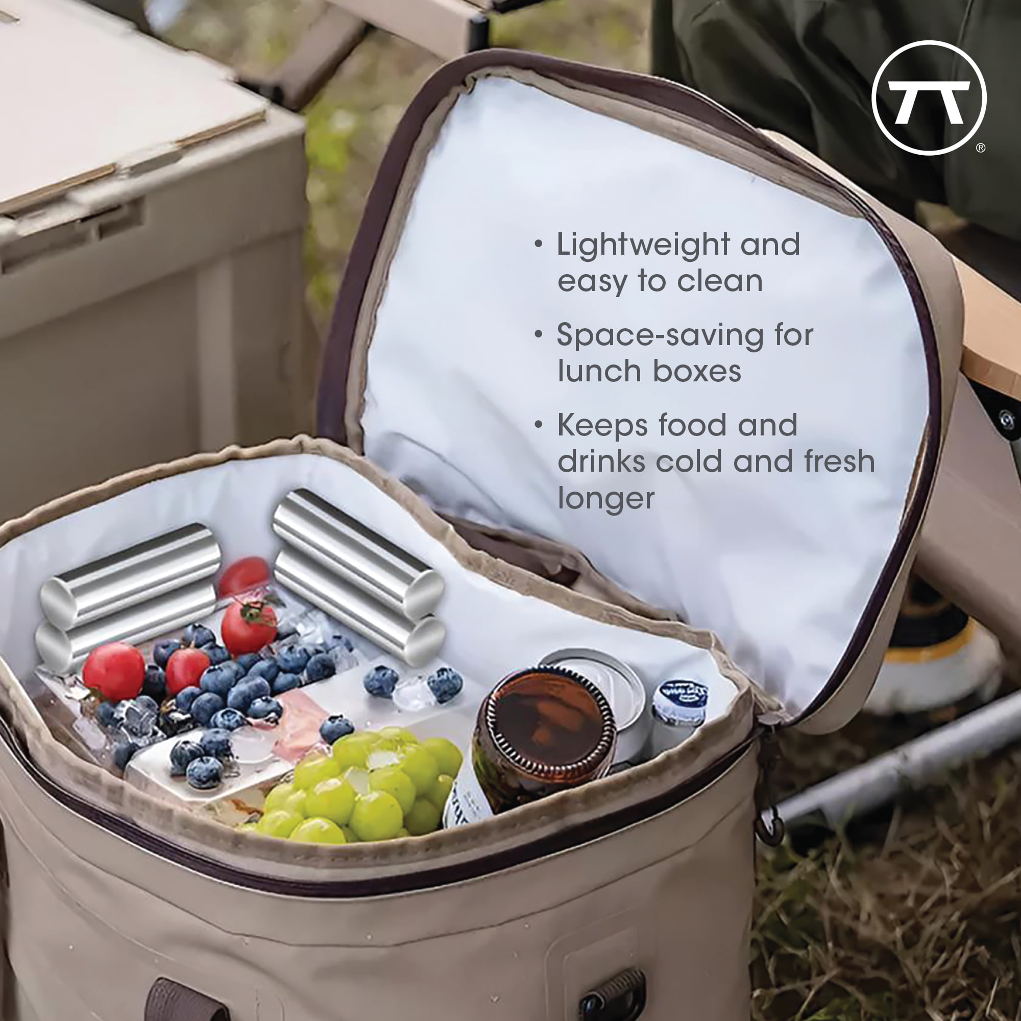 Outset Stainless Steel Cylinder Ice Packs, Set of 2 Reusable Travel Coolers, 6.3" x 1.6” Ideal For Lunch Boxes