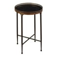thumbnail image 6 of DecMode 18" x 26" Bronze Metal Vintage Inspired Cutout Round Accent Table, 1-Piece, 6 of 11