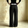 thumbnail image 4 of Smsaxvxz Womens Baggy Fashion Dress Pants Lightweight Pleated Wide Leg Pants Casual Loose Trousers Black 3XL, 4 of 8