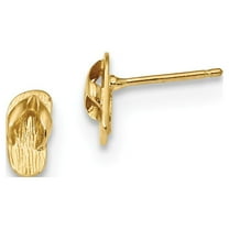 Primal Gold 14 Karat Yellow Gold Flip Flop Post Earrings