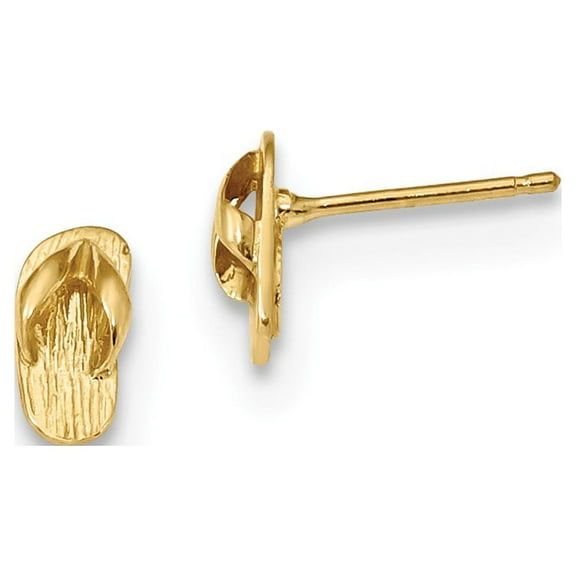 Primal Gold 14 Karat Yellow Gold Flip Flop Post Earrings