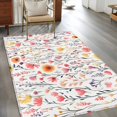 thumbnail image 2 of Spring Rustic Area&nbsp;Rug 3x5ft Pink Daisy Flower Leaves Botanical Non-Slip&nbsp;Washable Square&nbsp;Rugs Soft Felt Indoor Floor Mat for Bedroom Kitchen Living Room Bathroom, 2 of 9