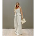 thumbnail image 5 of Women's Halter Vest and Wide Leg Pants Set, Tie Front Sleeveless Two Piece Outfit, 5 of 10